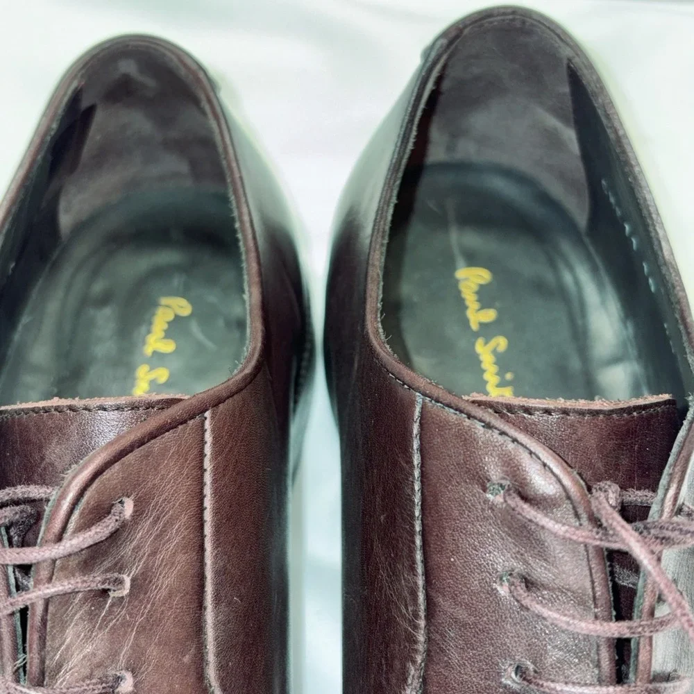 Paul Smith Antique Leather Oxford Flexible Travel Shoes Mens 11‎ USMade in Italy